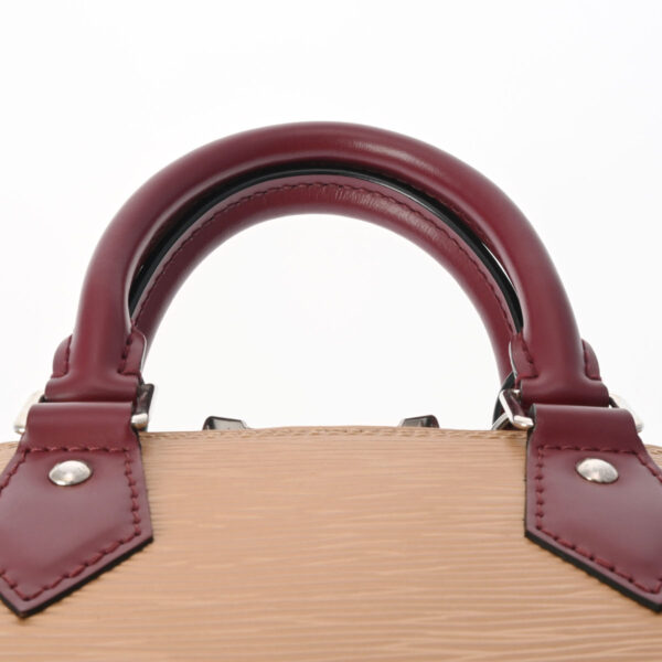 800000120699000 4 Louis Vuitton Epi Alma BB Tricolor Epi Leather Camel Black Bordeaux