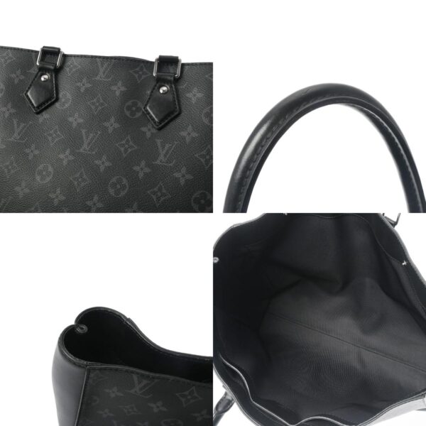 800000120737000 10 c Louis Vuitton Grand Sac Monogram Eclipse Tote Bag Black Gray