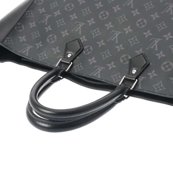 800000120737000 3 Louis Vuitton Grand Sac Monogram Eclipse Tote Bag Black Gray