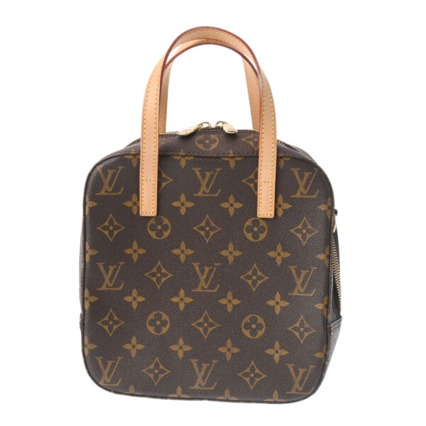 800000121047000 1 Louis Vuitton Spontini 2WAY Monogram Handbag Brown