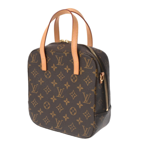 800000121047000 2 Louis Vuitton Spontini 2WAY Monogram Handbag Brown