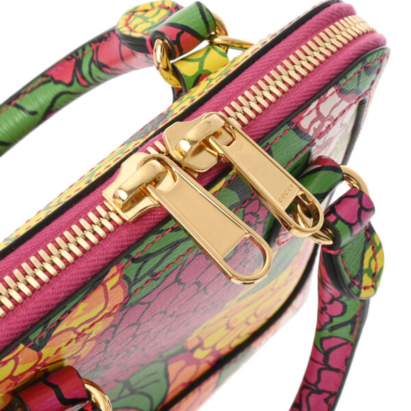 800000121779000 8 Gucci Horsebit 1955 Mini Top Handle Leather Kenscott Print Multicolor