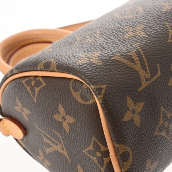 800000122029000 9 Louis Vuitton Nano Speedy Monogram Shoulder Bag Brown