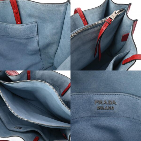 800000122583000 11 c Prada Leather Tote Bag Red