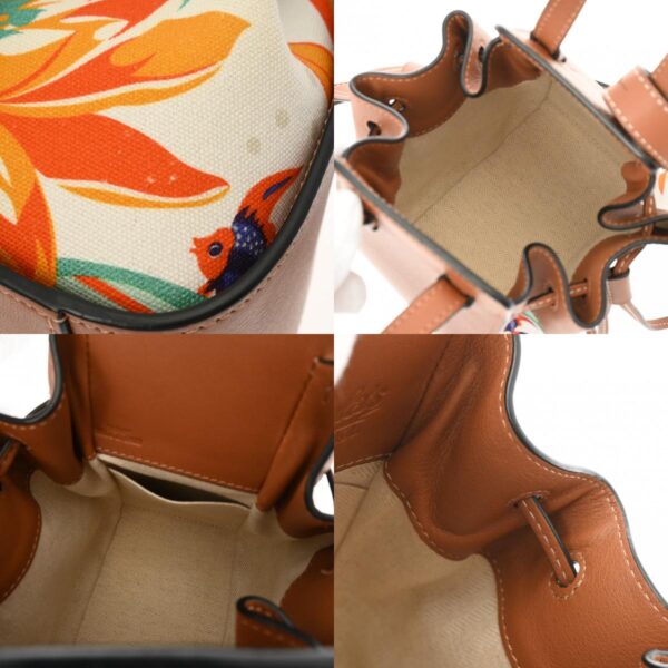 800000122879000 11 c Loewe Hammock Mini 2WAY Leather Shoulder Bag Tan White Orange