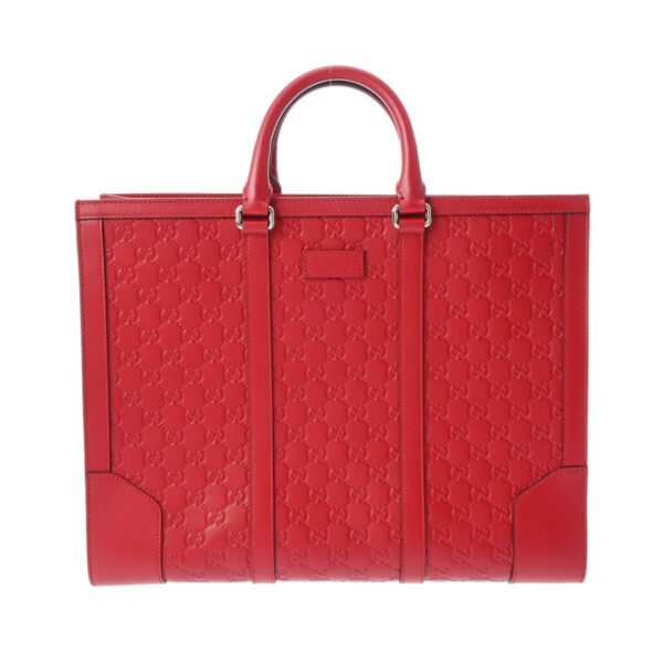 800000122937000 1 Gucci Guccisima 2WAY Calf Handbag Red