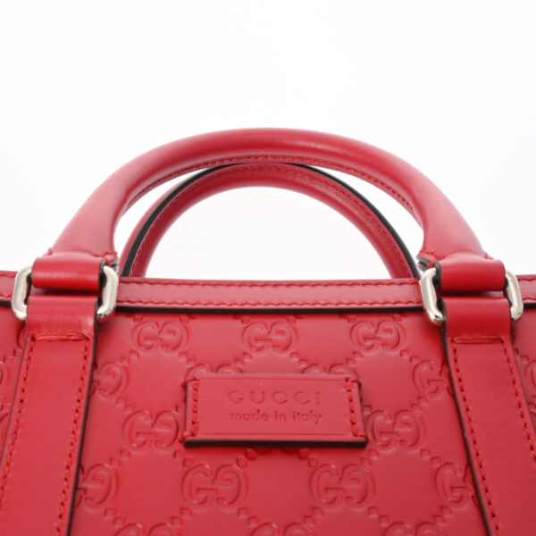 800000122937000 4 Gucci Guccisima 2WAY Calf Handbag Red