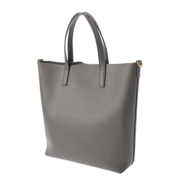 800000123866000 2 Saint Laurent Toy Shopping 2WAY Calf Handbag Gray