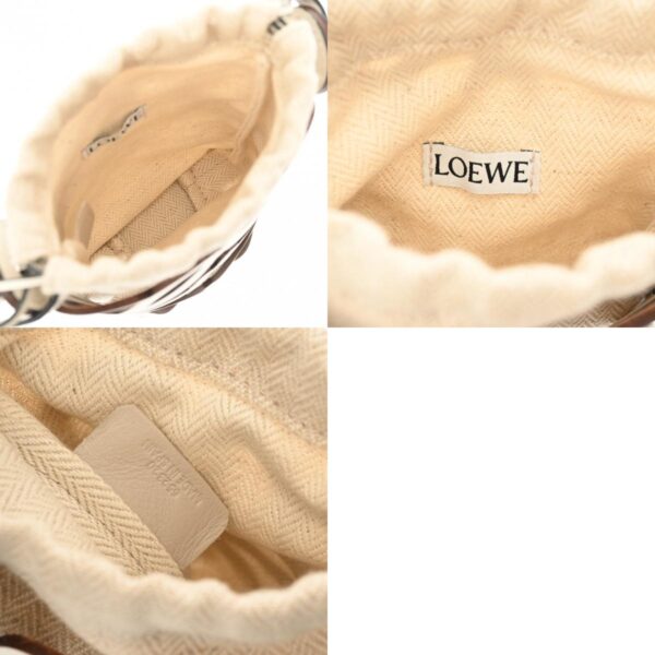 800000124001000 12 c Loewe Anagram Cut Out Pocket Calf Shoulder Bag Off White