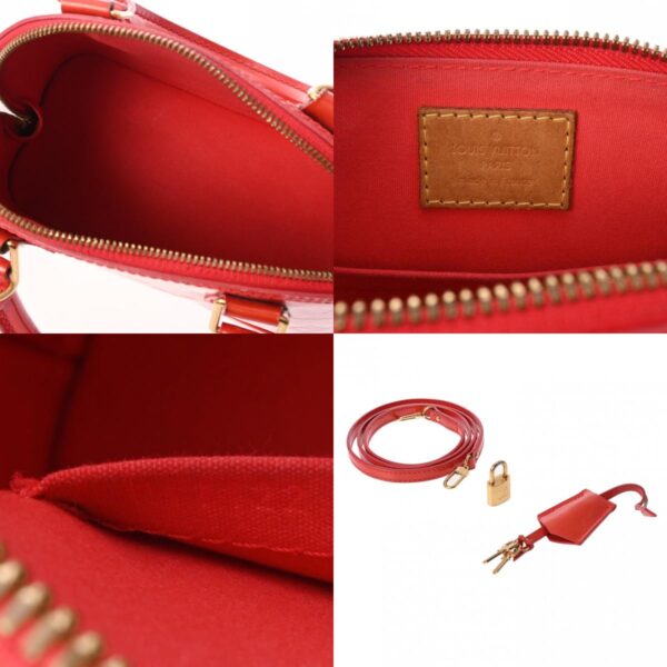 800000124233000 18 c Louis Vuitton Alma BB Vernis Handbag Rouge Grenadier