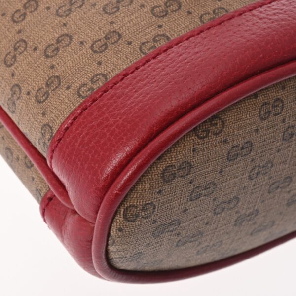 800000124471000 6 Gucci Mini Bucket GG Supreme Doraemon Leather Shoulder Bag Beige Red