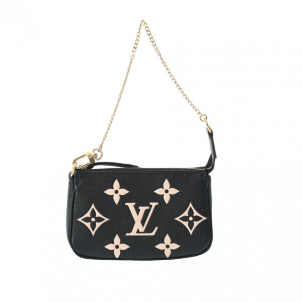 800000124500000 1 Louis Vuitton Mini Pochette Accessoire Empreinte Coin Case Noir Black