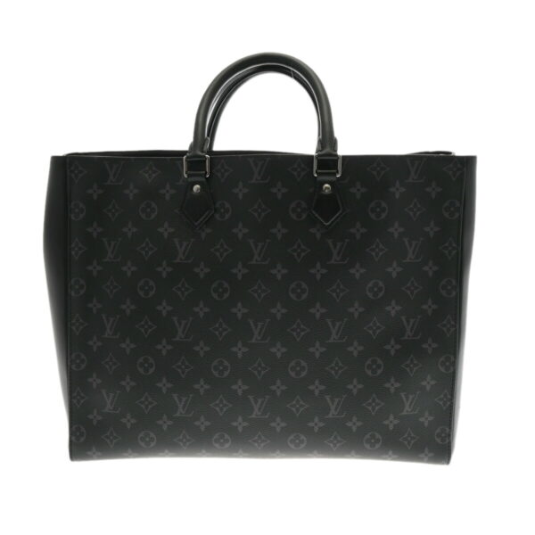 800000124570000 1 Louis Vuitton Grand Sac Monogram Eclipse Tote Bag Black Gray