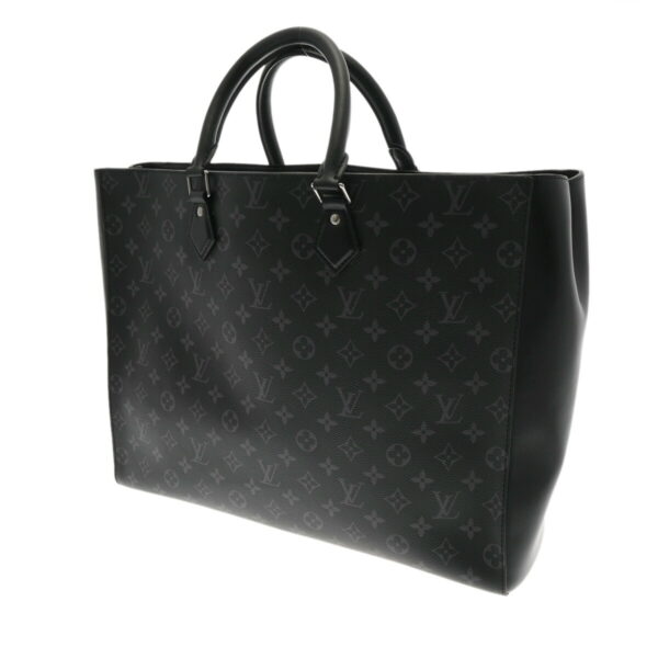 800000124570000 2 Louis Vuitton Grand Sac Monogram Eclipse Tote Bag Black Gray