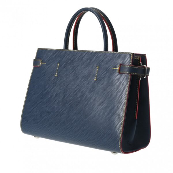 800000124705000 2 Louis Vuitton Twist Tote Epi Leather Handbag Andigo Blue