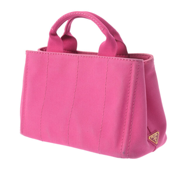 800000125095000 2 Prada Canapa Mini 2WAY Tote Bag Pink