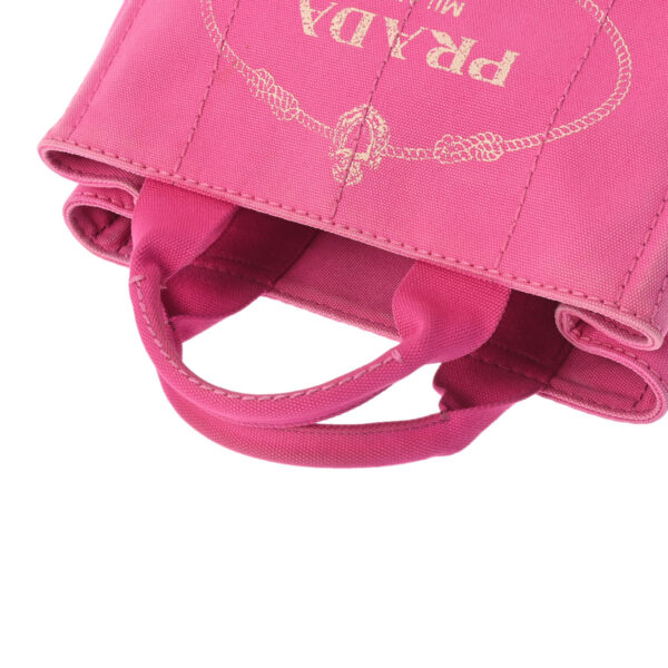 800000125095000 3 Prada Canapa Mini 2WAY Tote Bag Pink