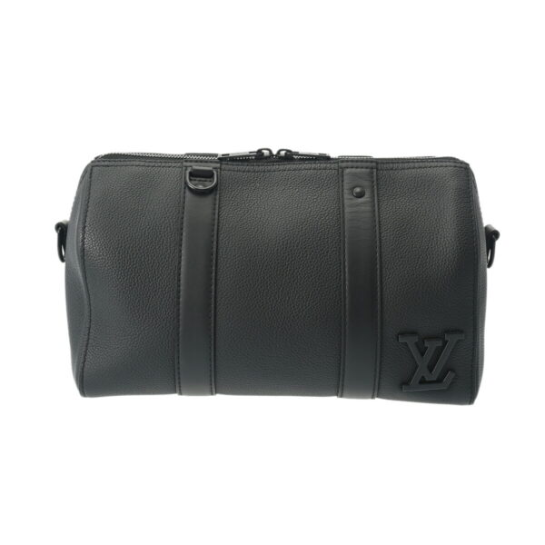 800000125134000 1 Louis Vuitton City Keepall Aerogram Taurillon Shoulder Bag Black