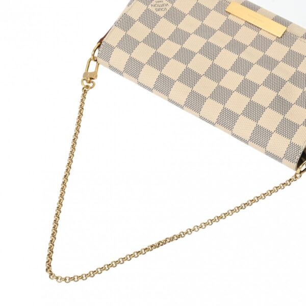 800000125338000 3 Louis Vuitton Favorite PM 2WAY Damier Azur Shoulder Bag White