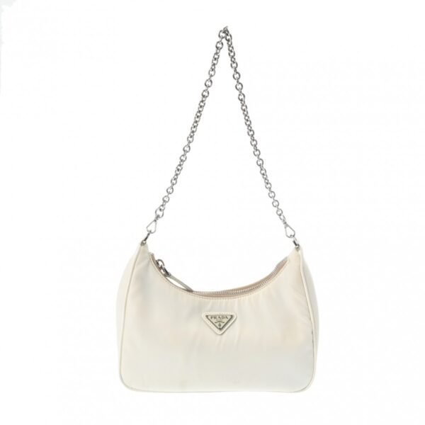 800000125397000 1 Prada Re Edition 2005 Re Nylon 2WAY Bag White