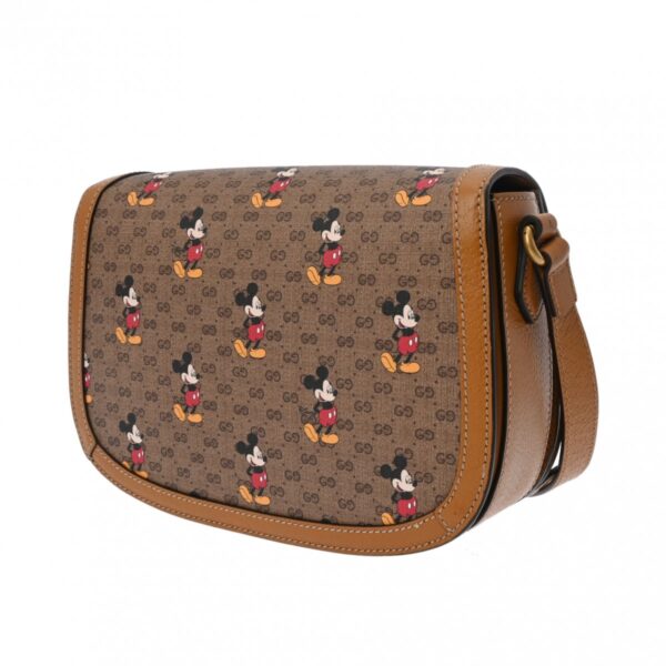 800000125876000 2 Gucci Disney Collaboration GG Supreme Shoulder Bag Brown