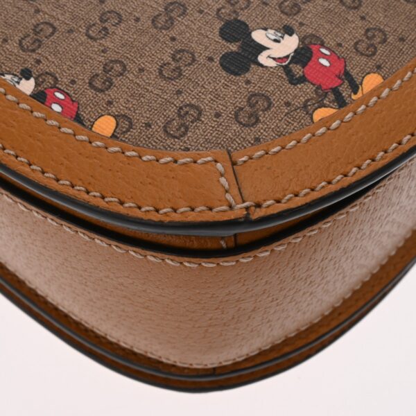 800000125876000 8 Gucci Disney Collaboration GG Supreme Shoulder Bag Brown