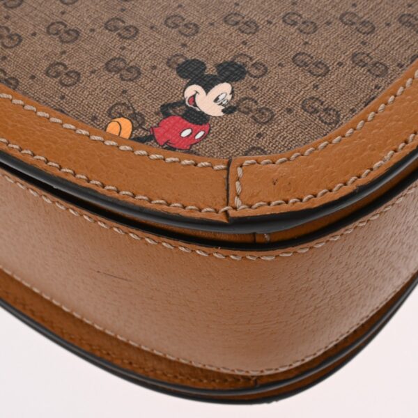 800000125876000 9 Gucci Disney Collaboration GG Supreme Shoulder Bag Brown