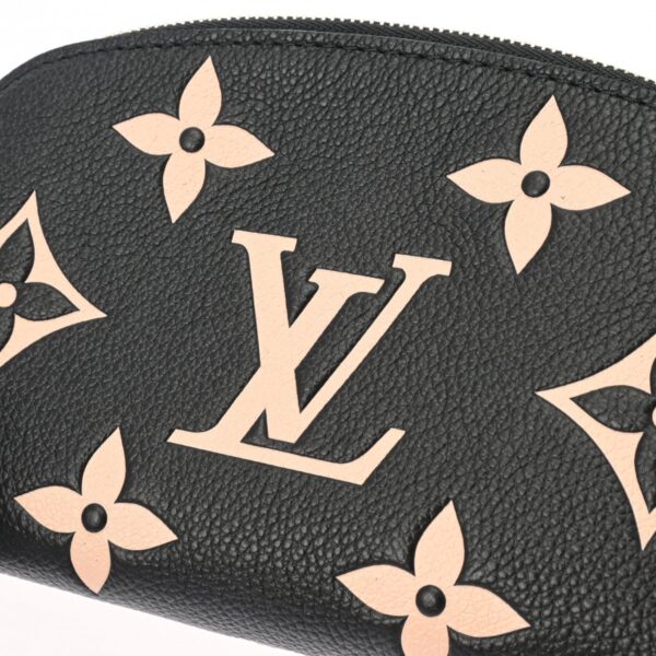 800000125879000 8 Louis Vuitton Pochette Cosmetic Empreinte Leather Pouch Black Beige