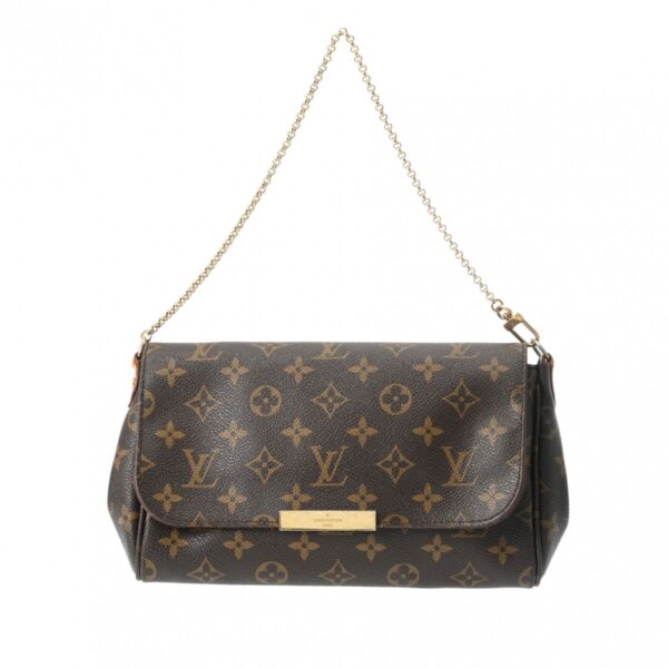 800000126123000 1 Louis Vuitton Favorite MM 2WAY Monogram Shoulder Bag Brown