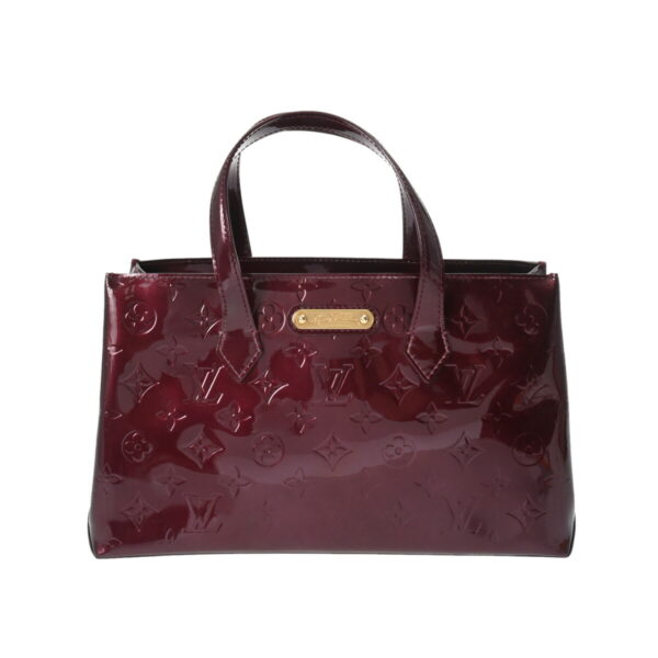 800000126141000 1 Louis Vuitton Wilshire PM Monogram Vernis Handbag Rouge Fauvist