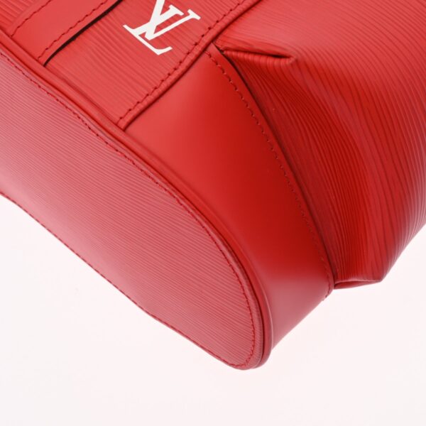 800000126236000 6 Louis Vuitton Christopher PM Supreme Collaboration Epi Leather Backpack Daypack Red