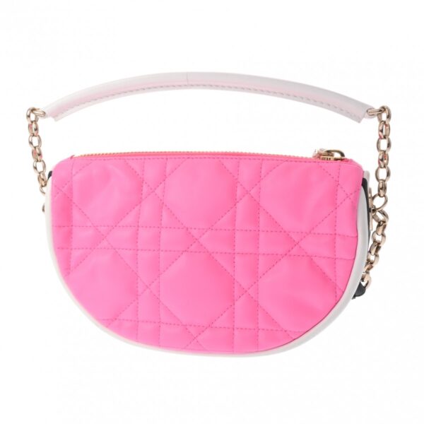 800000126243000 2 Christian Dior Vibe Hobo Leather Shoulder Bag Pink White