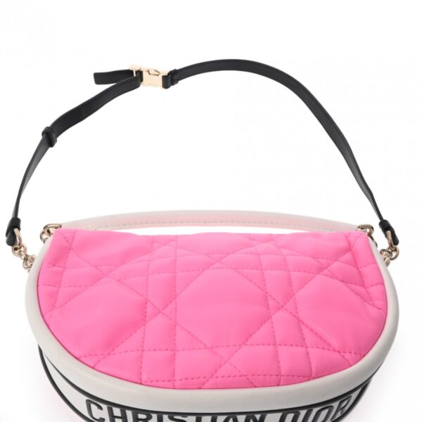 800000126243000 4 Christian Dior Vibe Hobo Leather Shoulder Bag Pink White