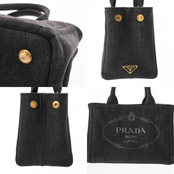 800000126293000 9 c Prada Canapa Mini Denim Handbag Black