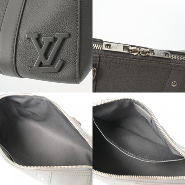 800000126491000 11 c Louis Vuitton City Keepall Aerogram Taurillon Shoulder Bag Gray