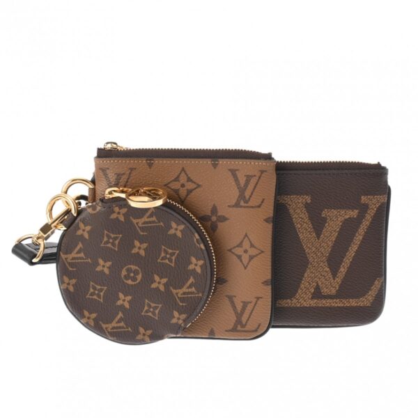 800000126524000 1 Louis Vuitton Pochette Trio Monogram Reverse Giant Pouch Brown