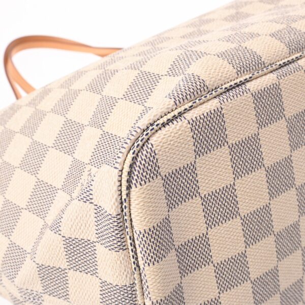 800000126693000 5 Louis Vuitton Neverfull MM Damier Azur Tote Bag White