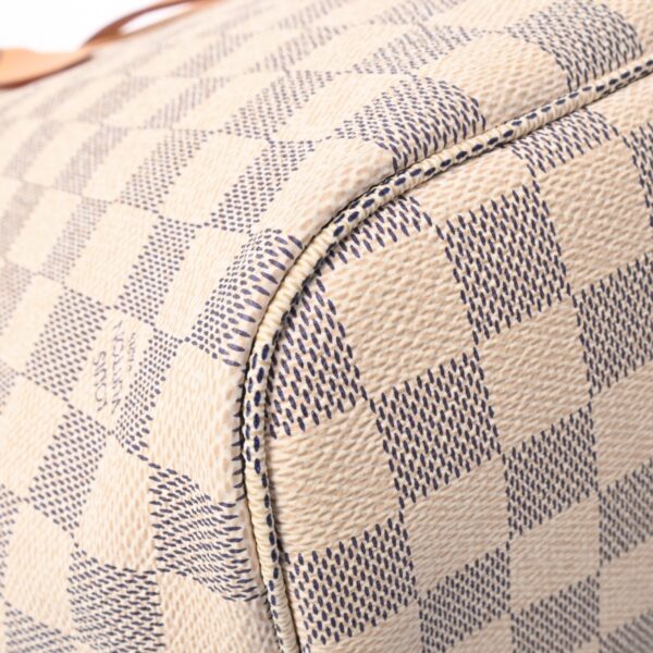 800000126693000 7 Louis Vuitton Neverfull MM Damier Azur Tote Bag White