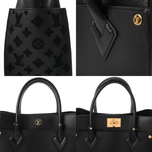 800000126709000 10 c Louis Vuitton On My Side MM Calf 2WAY Bag Noir