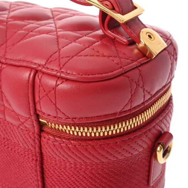 800000127161000 10 Christian Dior Diortravel Vanity Small Lambskin Shoulder Bag Red