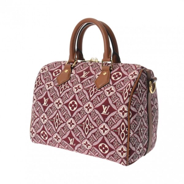 800000127162000 2 Louis Vuitton Speedy Bandouliere 25 Jacquard 2WAY Bag Bordeaux