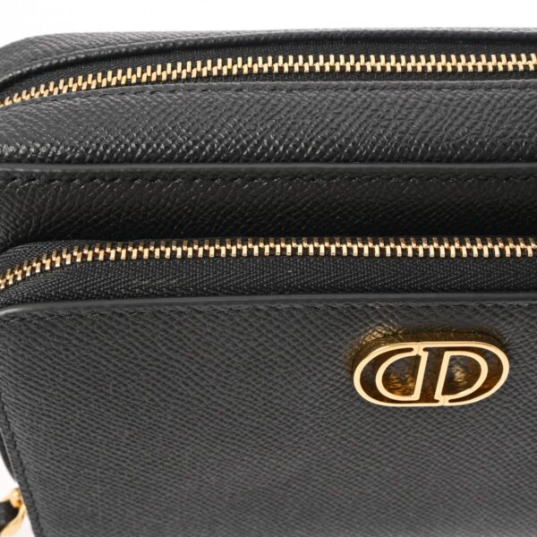 800000127272000 10 Christian Dior Caro Double Pouch Leather Shoulder Bag Black