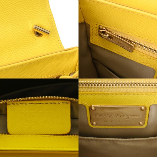 800000127329000 21 c Ferragamo Vara 2WAY Leather Handbag Yellow