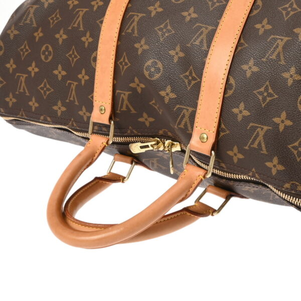 800000127334000 3 Louis Vuitton Keepall Bandouliere 50 Monogram Bag Brown