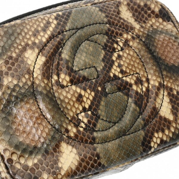 800000127341000 9 Gucci Soho Python Shoulder Bag Brown