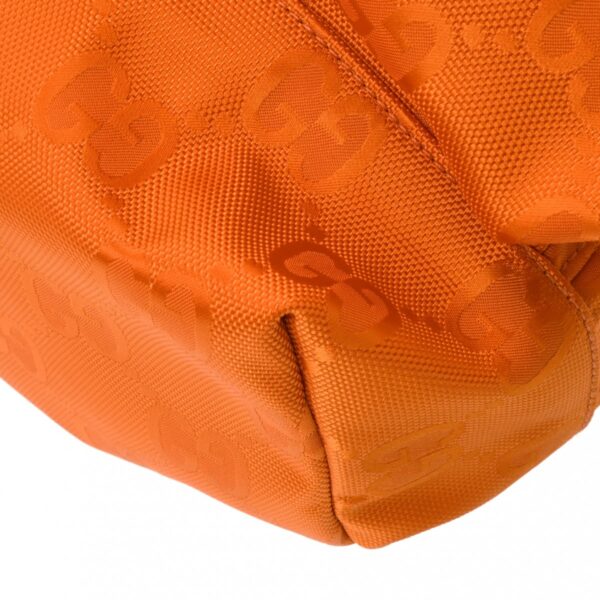 800000127354000 7 Gucci GG Pattern Nylon Backpack Orange