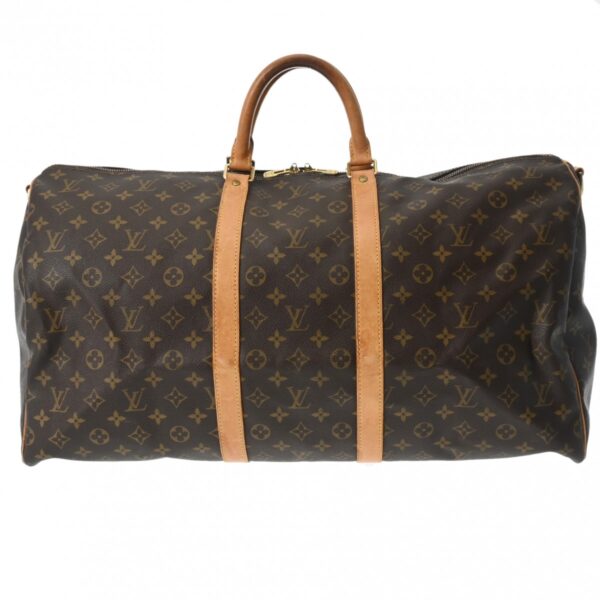 800000127507000 1 Louis Vuitton Keepall Bandouliere 55 Monogram Bag Brown