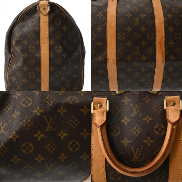 800000127507000 10 c Louis Vuitton Keepall Bandouliere 55 Monogram Bag Brown