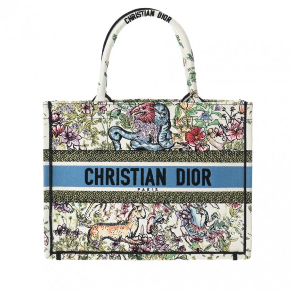 800000127592000 1 Christian Dior Book Tote Medium D Constellation White Multicolor