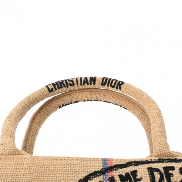 800000127593000 4 Christian Dior Book Tote Small Oblique Jute Handbag Beige Black